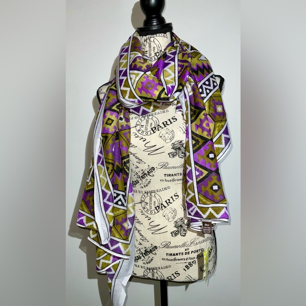 Raj scarf - made in India - 100% cotton - approx 76” x 22”